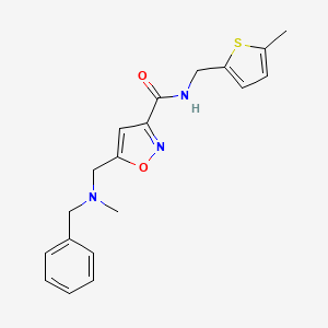molecular formula C19H21N3O2S B3823025 5-{[benzyl(methyl)amino]methyl}-N-[(5-methyl-2-thienyl)methyl]-3-isoxazolecarboxamide 