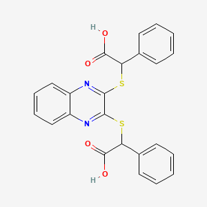molecular formula C24H18N2O4S2 B3823087 2,2'-[2,3-quinoxalinediylbis(thio)]bis(phenylacetic acid) 