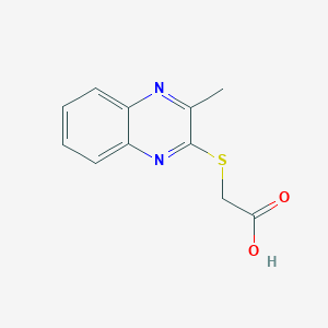 molecular formula C11H10N2O2S B3823091 [(3-methyl-2-quinoxalinyl)thio]acetic acid 