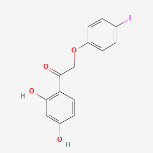 molecular formula C14H11IO4 B3823111 1-(2,4-dihydroxyphenyl)-2-(4-iodophenoxy)ethanone 