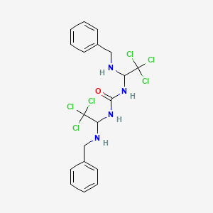 molecular formula C19H20Cl6N4O B3823157 N,N'-bis[1-(benzylamino)-2,2,2-trichloroethyl]urea 