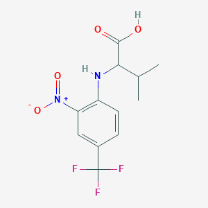 molecular formula C12H13F3N2O4 B3823159 N-[2-nitro-4-(trifluoromethyl)phenyl]valine 