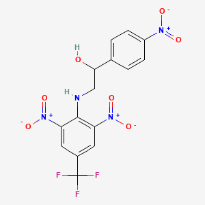 2-{[2,6-dinitro-4-(trifluoromethyl)phenyl]amino}-1-(4-nitrophenyl)ethanol