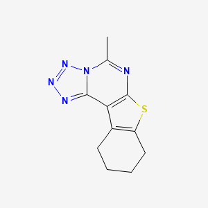 molecular formula C11H11N5S B3823188 5-methyl-8,9,10,11-tetrahydro[1]benzothieno[3,2-e]tetrazolo[1,5-c]pyrimidine CAS No. 83548-70-3