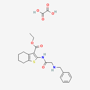 molecular formula C22H26N2O7S B3823214 ethyl 2-[(N-benzylglycyl)amino]-4,5,6,7-tetrahydro-1-benzothiophene-3-carboxylate oxalate 