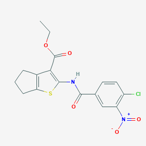 ethyl 2-({4-chloro-3-nitrobenzoyl}amino)-5,6-dihydro-4H-cyclopenta[b]thiophene-3-carboxylate