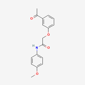 molecular formula C17H17NO4 B3823222 2-(3-acetylphenoxy)-N-(4-methoxyphenyl)acetamide 