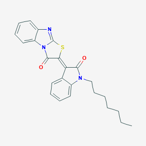 2-(1-heptyl-2-oxo-1,2-dihydro-3H-indol-3-ylidene)[1,3]thiazolo[3,2-a]benzimidazol-3(2H)-one