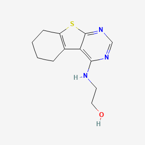molecular formula C12H15N3OS B3823234 2-(5,6,7,8-tetrahydro[1]benzothieno[2,3-d]pyrimidin-4-ylamino)ethanol 