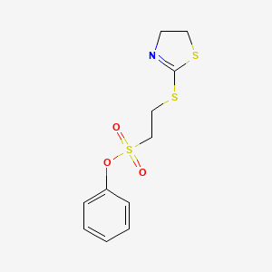 molecular formula C11H13NO3S3 B3823244 phenyl 2-(4,5-dihydro-1,3-thiazol-2-ylthio)ethanesulfonate 