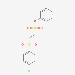 molecular formula C14H13ClO5S2 B3823248 phenyl 2-[(4-chlorophenyl)sulfonyl]ethanesulfonate CAS No. 6660-39-5
