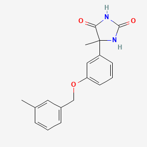 molecular formula C18H18N2O3 B3823249 5-methyl-5-{3-[(3-methylbenzyl)oxy]phenyl}-2,4-imidazolidinedione 