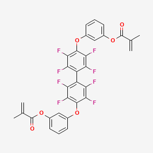 molecular formula C32H18F8O6 B3823262 (2,2',3,3',5,5',6,6'-octafluoro-4,4'-biphenyldiyl)bis(oxy-3,1-phenylene) bis(2-methylacrylate) 
