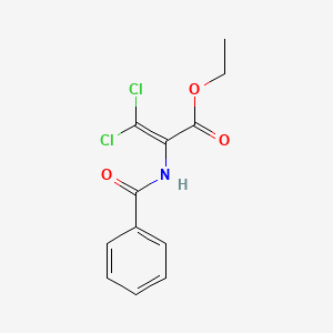 molecular formula C12H11Cl2NO3 B3823276 ethyl 2-(benzoylamino)-3,3-dichloroacrylate 
