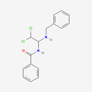 molecular formula C16H16Cl2N2O B3823283 N-[1-(苄氨基)-2,2-二氯乙基]苯甲酰胺 
