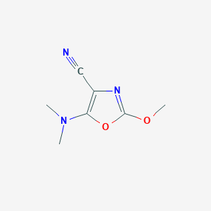 molecular formula C7H9N3O2 B3823287 5-(dimethylamino)-2-methoxy-1,3-oxazole-4-carbonitrile 