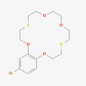 molecular formula C16H23BrO4S2 B3823290 18-bromo-2,3,5,6,8,9,11,12,14,15-decahydro-1,7,10,16,4,13-benzotetraoxadithiacyclooctadecine 