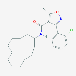 molecular formula C23H31ClN2O2 B382331 3-(2-chlorophenyl)-N-cyclododecyl-5-methyl-4-isoxazolecarboxamide 