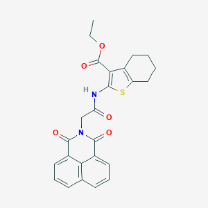ethyl 2-{[(1,3-dioxo-1H-benzo[de]isoquinolin-2(3H)-yl)acetyl]amino}-4,5,6,7-tetrahydro-1-benzothiophene-3-carboxylate