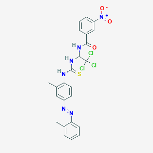 3-nitro-N-(2,2,2-trichloro-1-{[({2-methyl-4-[(2-methylphenyl)diazenyl]phenyl}amino)carbonothioyl]amino}ethyl)benzamide