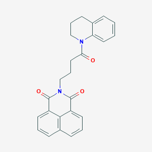 molecular formula C25H22N2O3 B382334 2-(4-(3,4-dihydroquinolin-1(2H)-yl)-4-oxobutyl)-1H-benzo[de]isoquinoline-1,3(2H)-dione CAS No. 325851-04-5