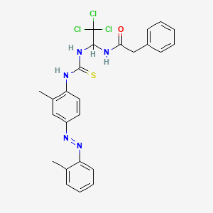 molecular formula C25H24Cl3N5OS B3823360 2-phenyl-N-(2,2,2-trichloro-1-{[({2-methyl-4-[(2-methylphenyl)diazenyl]phenyl}amino)carbonothioyl]amino}ethyl)acetamide 