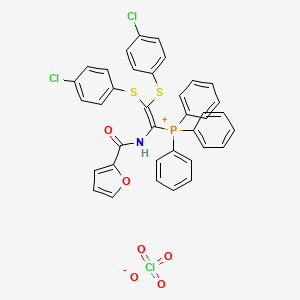 [2,2-bis[(4-chlorophenyl)thio]-1-(2-furoylamino)vinyl](triphenyl)phosphonium perchlorate