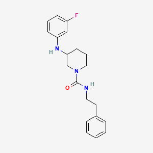 molecular formula C20H24FN3O B3823390 3-[(3-fluorophenyl)amino]-N-(2-phenylethyl)-1-piperidinecarboxamide 