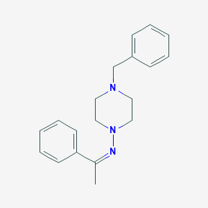 N-(4-benzyl-1-piperazinyl)-N-(1-phenylethylidene)amine