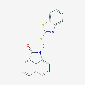 molecular formula C19H12N2OS2 B382341 1-((benzo[d]thiazol-2-ylthio)methyl)benzo[cd]indol-2(1H)-one 