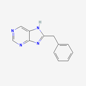 molecular formula C12H10N4 B3823419 8-benzyl-9H-purine 