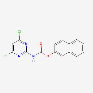 molecular formula C15H9Cl2N3O2 B3823430 2-naphthyl (4,6-dichloro-2-pyrimidinyl)carbamate 