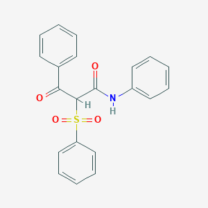 molecular formula C21H17NO4S B3823452 3-oxo-N,3-diphenyl-2-(phenylsulfonyl)propanamide CAS No. 23064-33-7