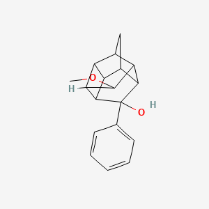 molecular formula C18H20O2 B3823469 11-methoxy-8-phenylpentacyclo[5.4.0.0~2,6~.0~3,10~.0~5,9~]undecan-8-ol 