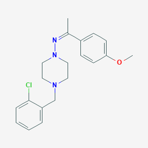 molecular formula C20H24ClN3O B382348 N-[4-(2-chlorobenzyl)-1-piperazinyl]-N-[1-(4-methoxyphenyl)ethylidene]amine 