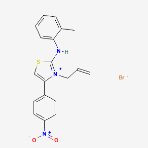 molecular formula C19H18BrN3O2S B3823483 N-[(2Z)-3-allyl-4-(4-nitrophenyl)-1,3-thiazol-2(3H)-ylidene]-2-methylaniline hydrobromide 