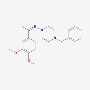 4-benzyl-N-[(1Z)-1-(3,4-dimethoxyphenyl)ethylidene]piperazin-1-amine