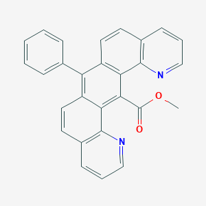 molecular formula C28H18N2O2 B038235 Methyl 7-phenylbenzo(1,2-h-5,4-h')diquinoline-14-carboxylate CAS No. 116047-40-6