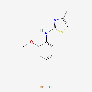 molecular formula C11H13BrN2OS B3823505 N-(2-methoxyphenyl)-4-methyl-1,3-thiazol-2-amine hydrobromide 
