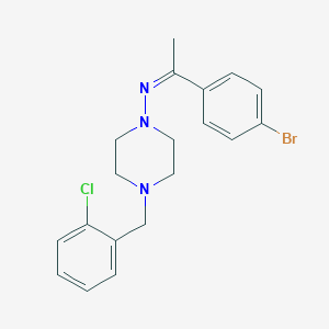 N-[(1Z)-1-(4-bromophenyl)ethylidene]-4-(2-chlorobenzyl)piperazin-1-amine