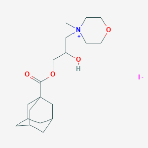 molecular formula C19H32INO4 B3823531 4-{3-[(1-adamantylcarbonyl)oxy]-2-hydroxypropyl}-4-methylmorpholin-4-ium iodide 
