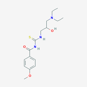 molecular formula C16H25N3O3S B3823534 N-({[3-(diethylamino)-2-hydroxypropyl]amino}carbonothioyl)-4-methoxybenzamide 