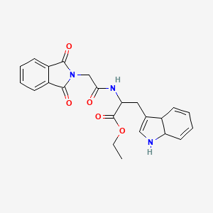 molecular formula C23H23N3O5 B3823543 ethyl 3-(3a,7a-dihydro-1H-indol-3-yl)-N-[(1,3-dioxo-1,3-dihydro-2H-isoindol-2-yl)acetyl]alaninate 