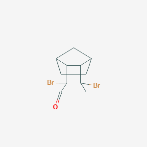 molecular formula C11H12Br2O B3823553 4,10-dibromotetracyclo[6.3.0.0~2,6~.0~5,9~]undecan-3-one 