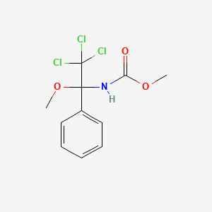 molecular formula C11H12Cl3NO3 B3823554 methyl (2,2,2-trichloro-1-methoxy-1-phenylethyl)carbamate 