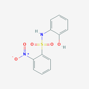 molecular formula C12H10N2O5S B3823560 N-(2-hydroxyphenyl)-2-nitrobenzenesulfonamide 
