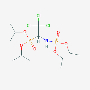 molecular formula C12H26Cl3NO6P2 B3823569 diisopropyl {2,2,2-trichloro-1-[(diethoxyphosphoryl)amino]ethyl}phosphonate 