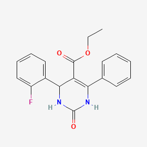 molecular formula C19H17FN2O3 B3823578 ethyl 4-(2-fluorophenyl)-2-oxo-6-phenyl-1,2,3,4-tetrahydro-5-pyrimidinecarboxylate 