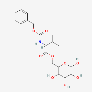 molecular formula C19H27NO9 B3823592 6-O-{N-[(benzyloxy)carbonyl]valyl}hexopyranose 