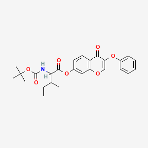 molecular formula C26H29NO7 B3823630 4-oxo-3-phenoxy-4H-chromen-7-yl N-(tert-butoxycarbonyl)isoleucinate 